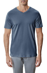 T-shirt à manches courtes col V pour homme par Robert Barakett | 23336V Georgia Vague Océanique | Boutique Vvög, vêtements mode pour homme et femme