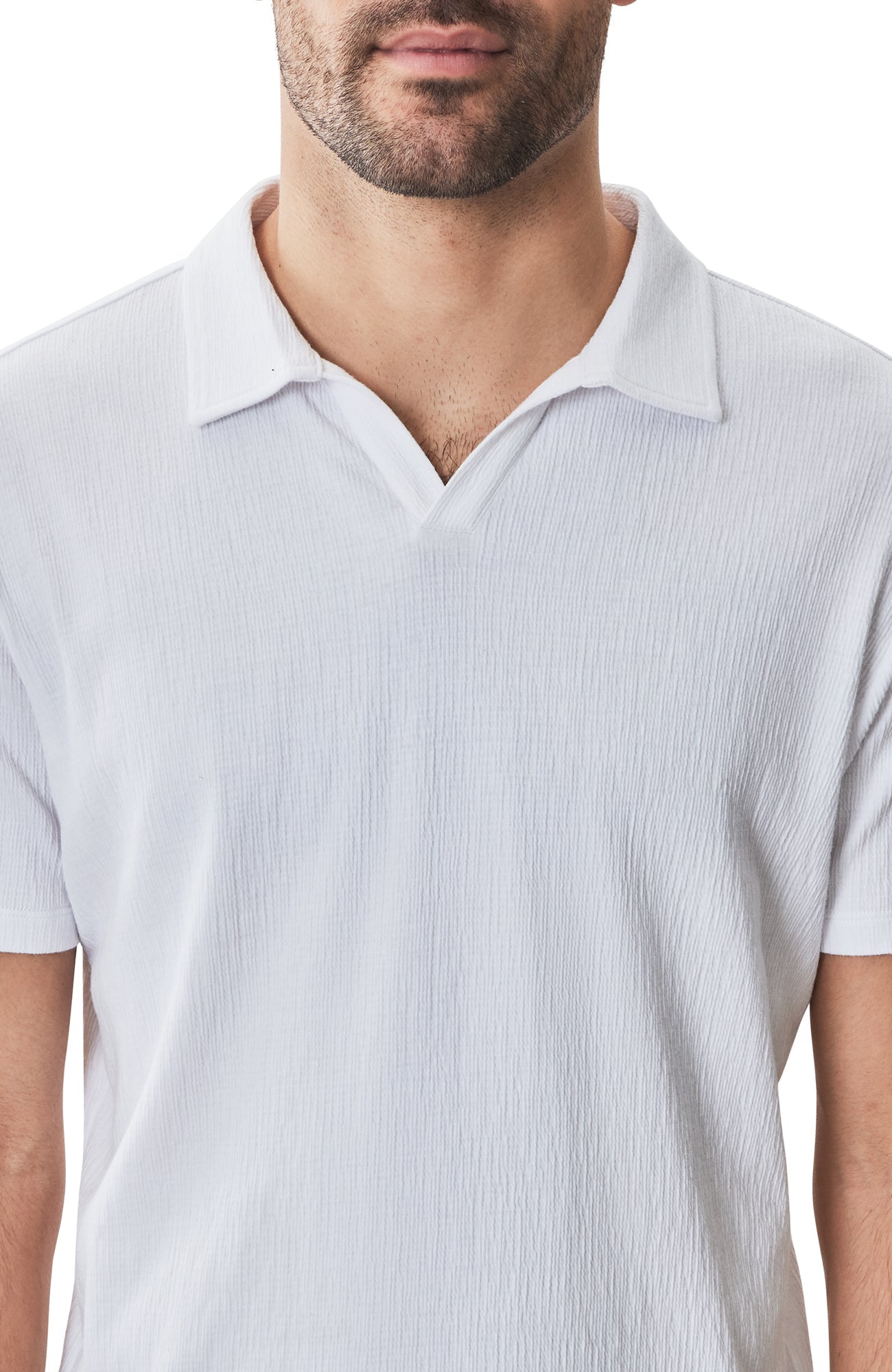 Polo à col ouvert pour homme par Robert Barakett | RB31074 Basil Road Blanc | Boutique Vvög, vêtements mode pour homme et femme