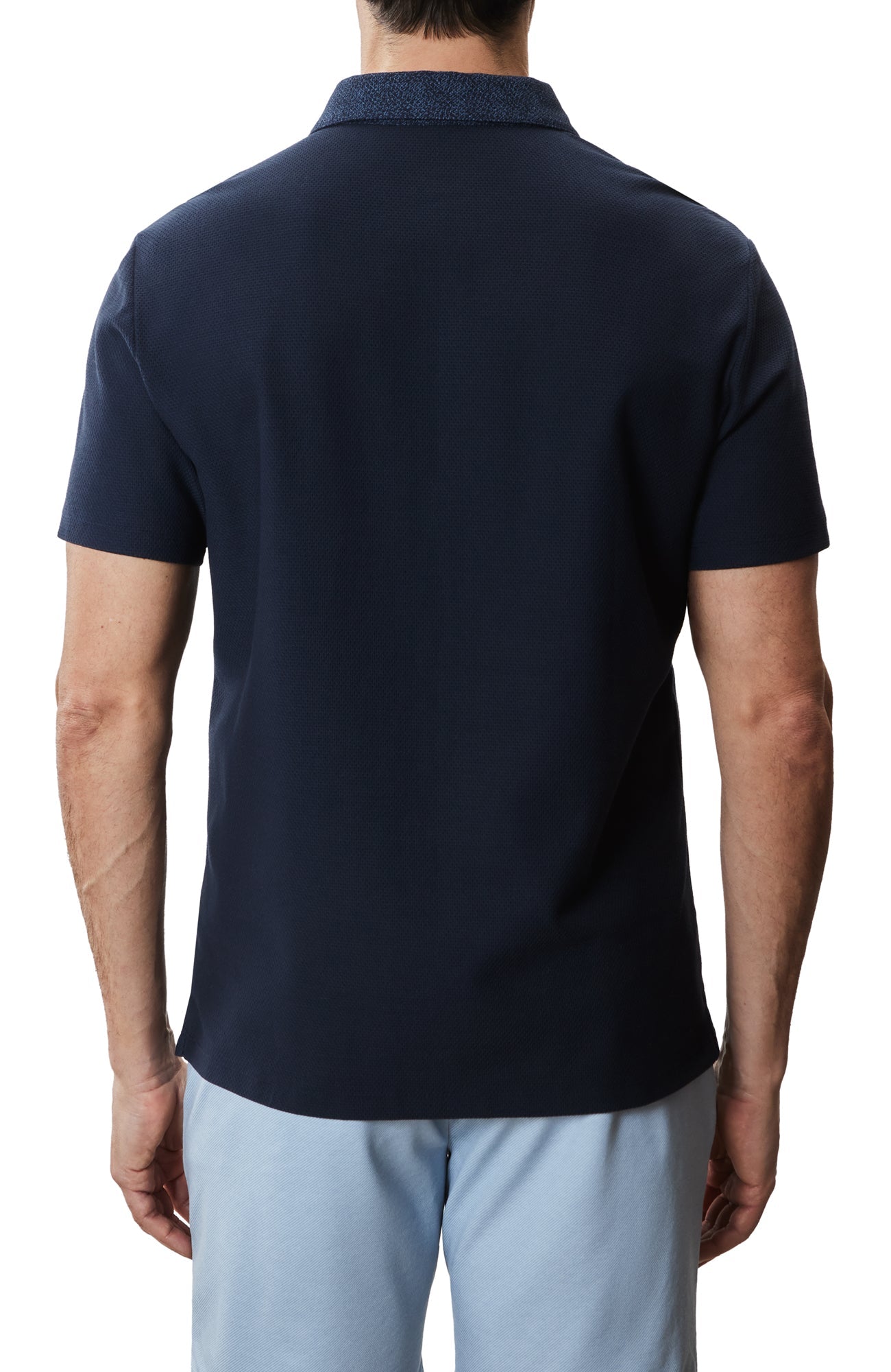 Polo à col imprimé pour homme par Robert Barakett | RB51111 Baytide Bleu Marine | Boutique Vvög, vêtements mode pour homme et femme