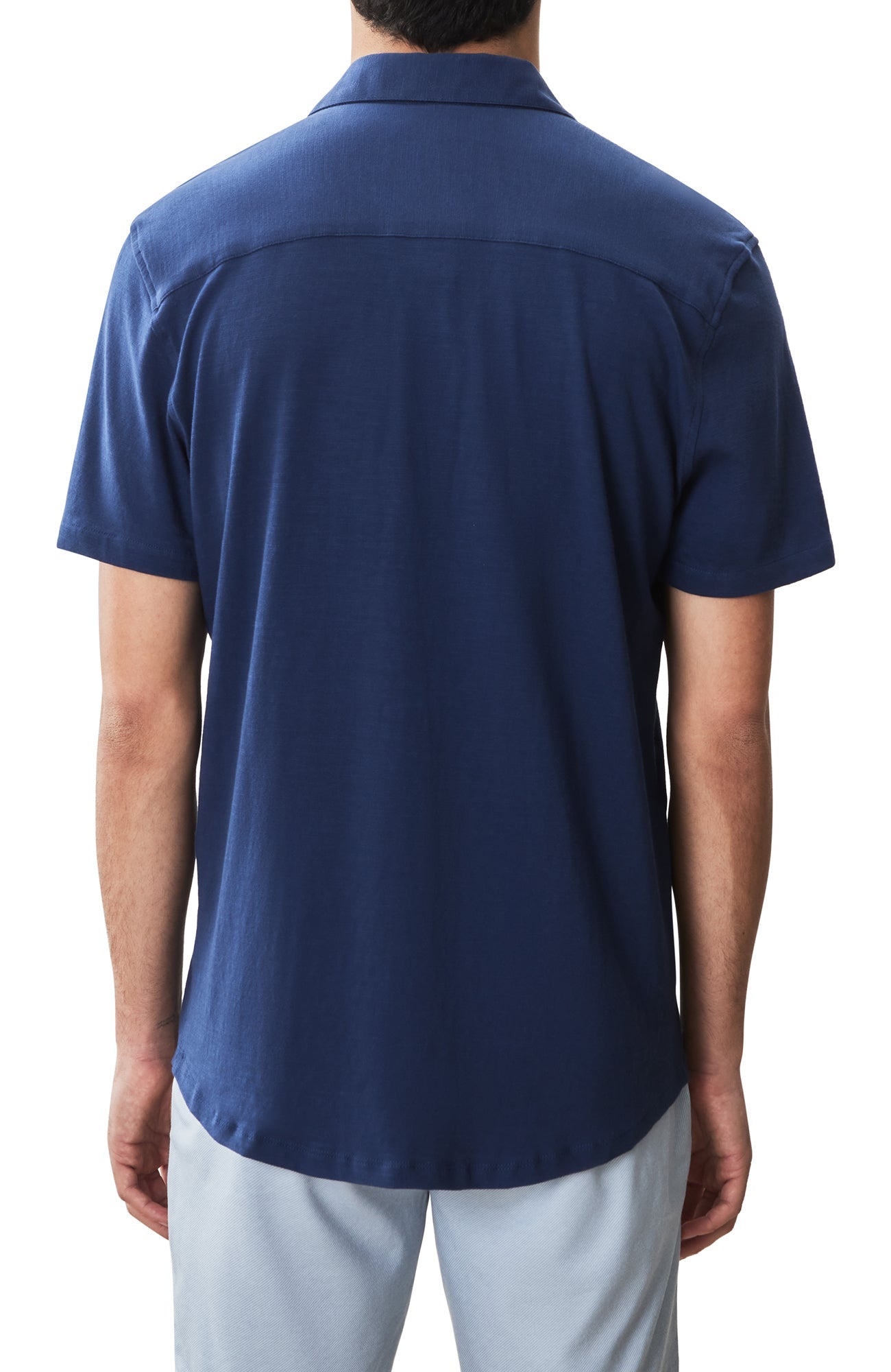 Chemise en tricot à manches courtes pour homme par Robert Barakett | RB51502 Kimberton Bleu Marine | Boutique Vvög, vêtements mode pour homme et femme