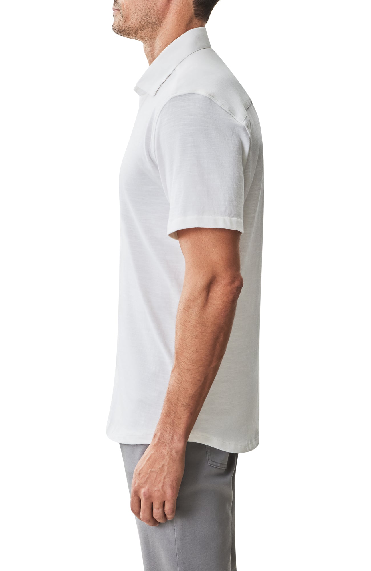 Chemise en tricot à manches courtes pour homme par Robert Barakett | RB51502 Kimberton Blanc | Boutique Vvög, vêtements mode pour homme et femme