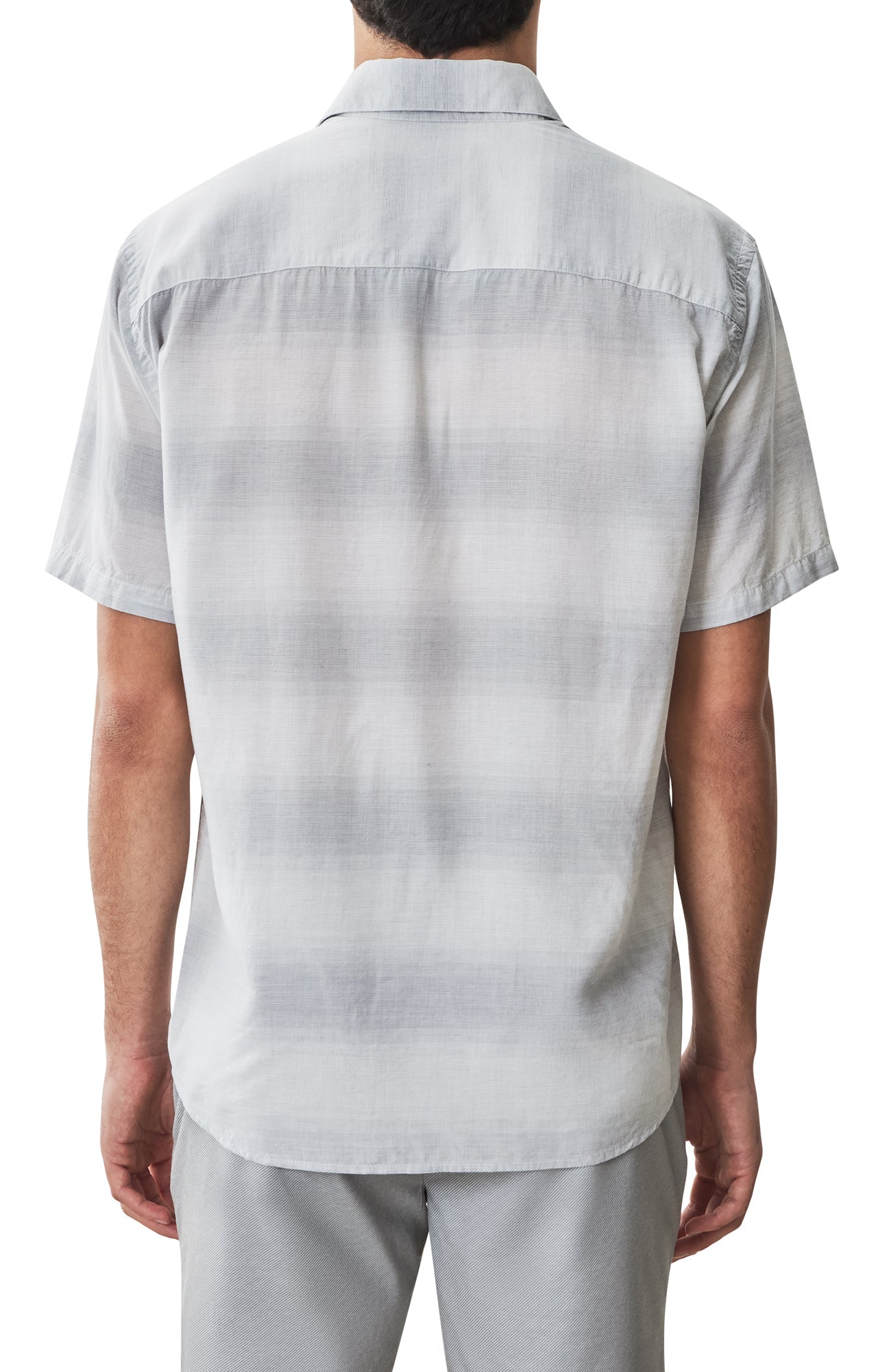 Chemise tissée à manches courtes pour homme par Robert Barakett | RB51517 Lasalle Gris Clair | Boutique Vvög, vêtements mode pour homme et femme