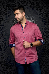 Chemise manches longues en Knit pour homme par Au Noir | PALMA Rouge | Boutique Vvög, inventaire complet de la marque Au Noir