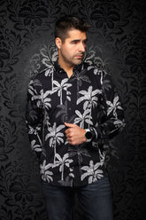 Chemise manches longues en Knit extensible pour homme par Au Noir | PALMWAVE Noir | Boutique Vvög, inventaire complet de la marque Au Noir