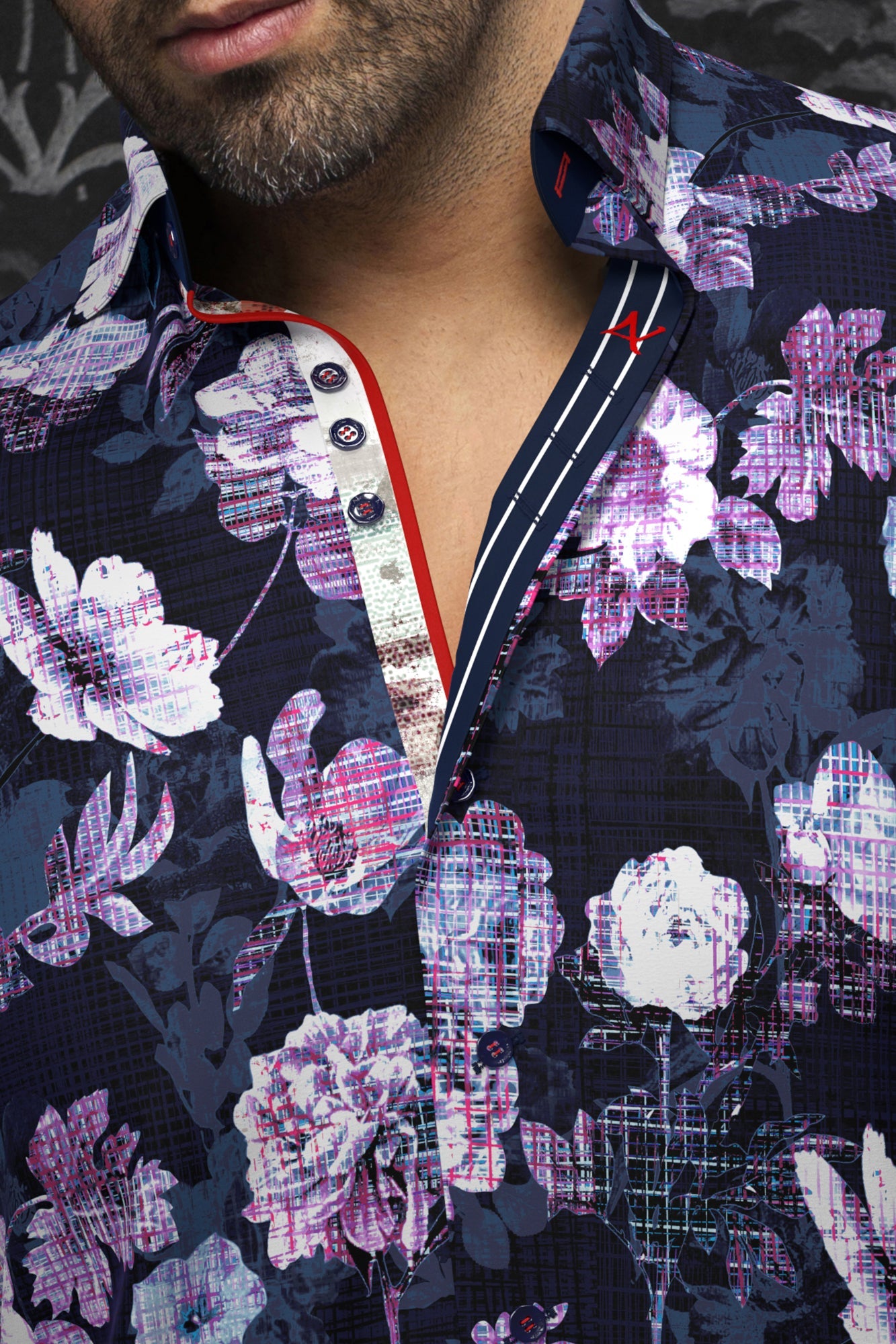 Chemise manches longues pour homme par Au Noir | PEYLON Violet | Boutique Vvög, inventaire complet de la marque Au Noir