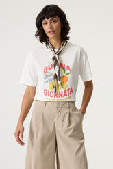 T-Shirt pour femme par Garcia | Q260005 Blanc cassé | Boutique Vvög, vêtements mode pour homme et femme