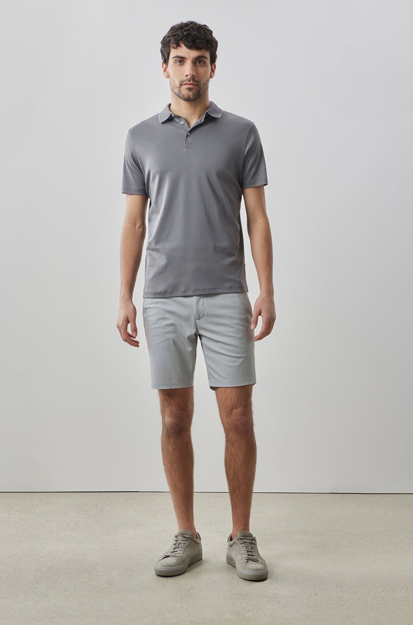 Polo à manches courtes "honeycomb" pour homme par Robert Barakett | RB11016 Georgia Cendre Chaude | Boutique Vvög, vêtements mode pour homme et femme
