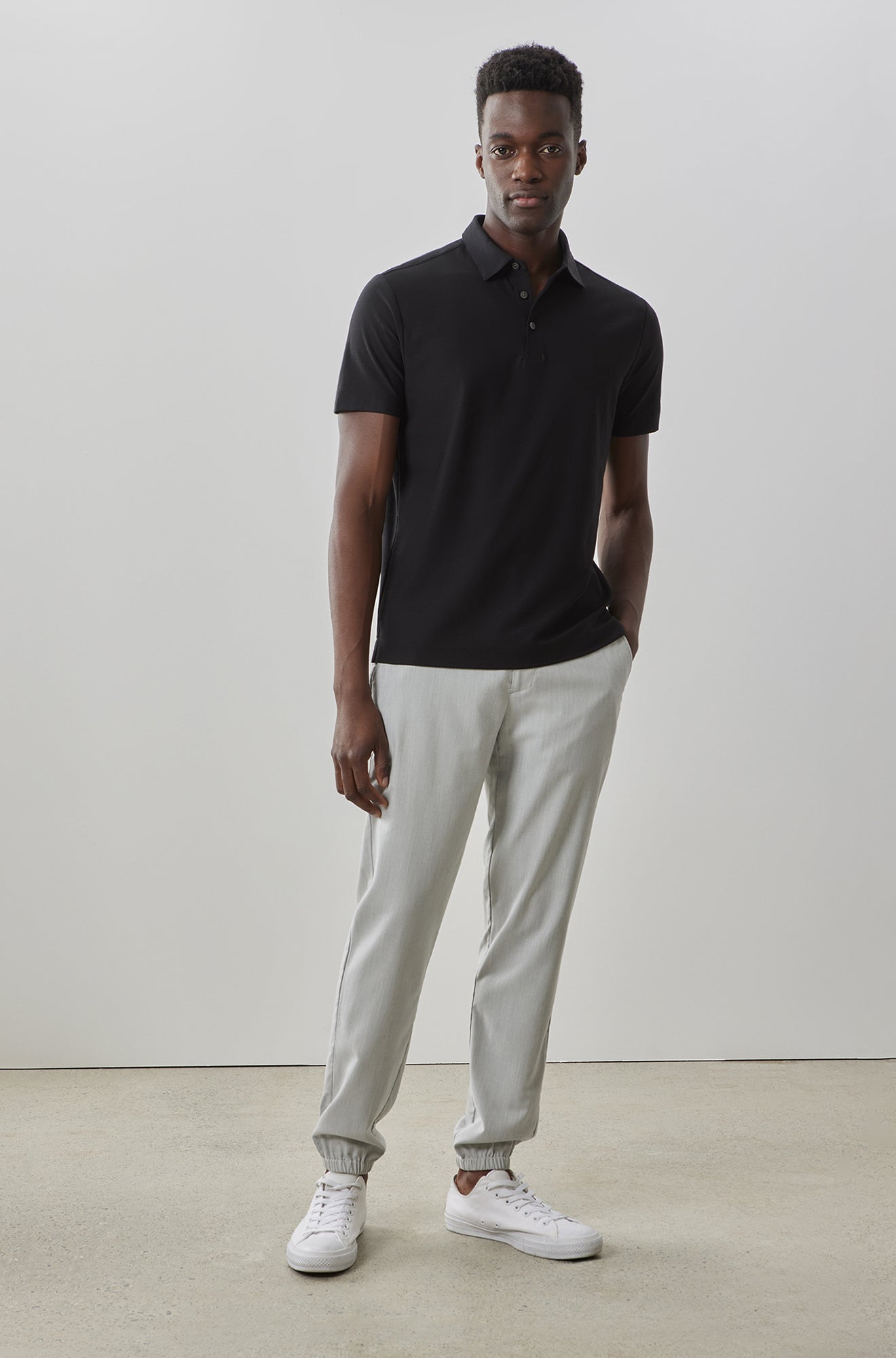 Polo à manches courtes pour homme par Robert Barakett | RB31040 Hickman Noir | Boutique Vvög, vêtements mode pour homme et femme