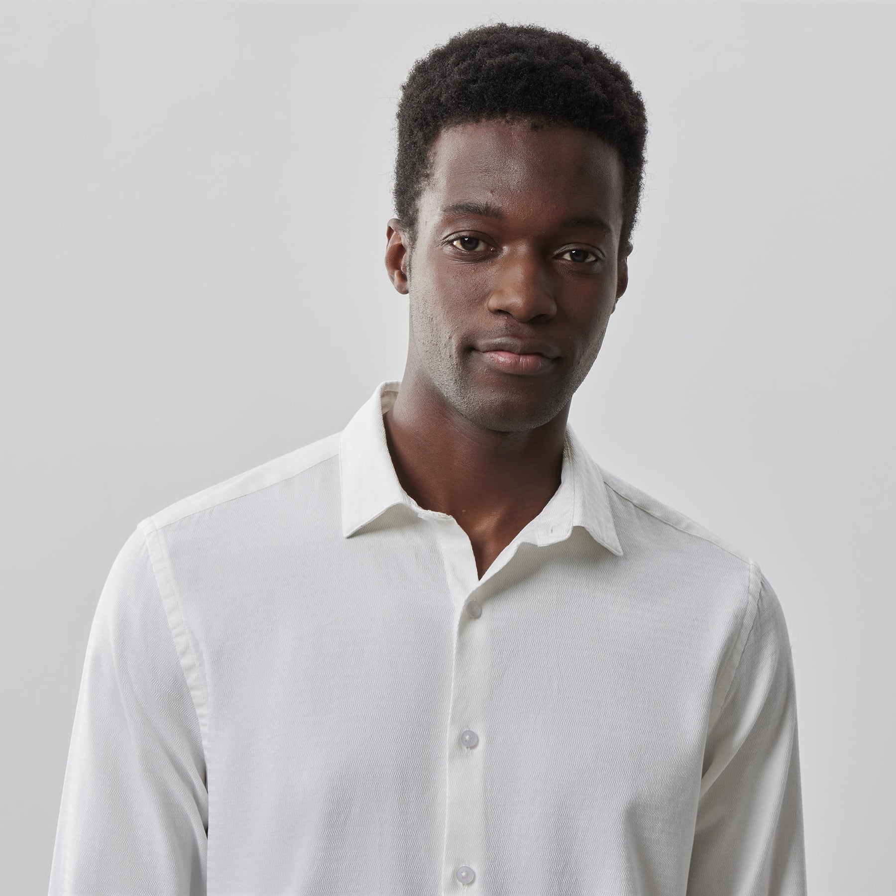 Chemise tissée à manches longues pour homme par Robert Barakett | RB41152 Colter Blanc | Boutique Vvög, vêtements mode pour homme et femme