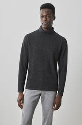 Chandail manches longues col roulé pour homme par Robert Barakett | Midhurst RB41437 BLK | Boutique Vvög, vêtements mode pour homme et femme