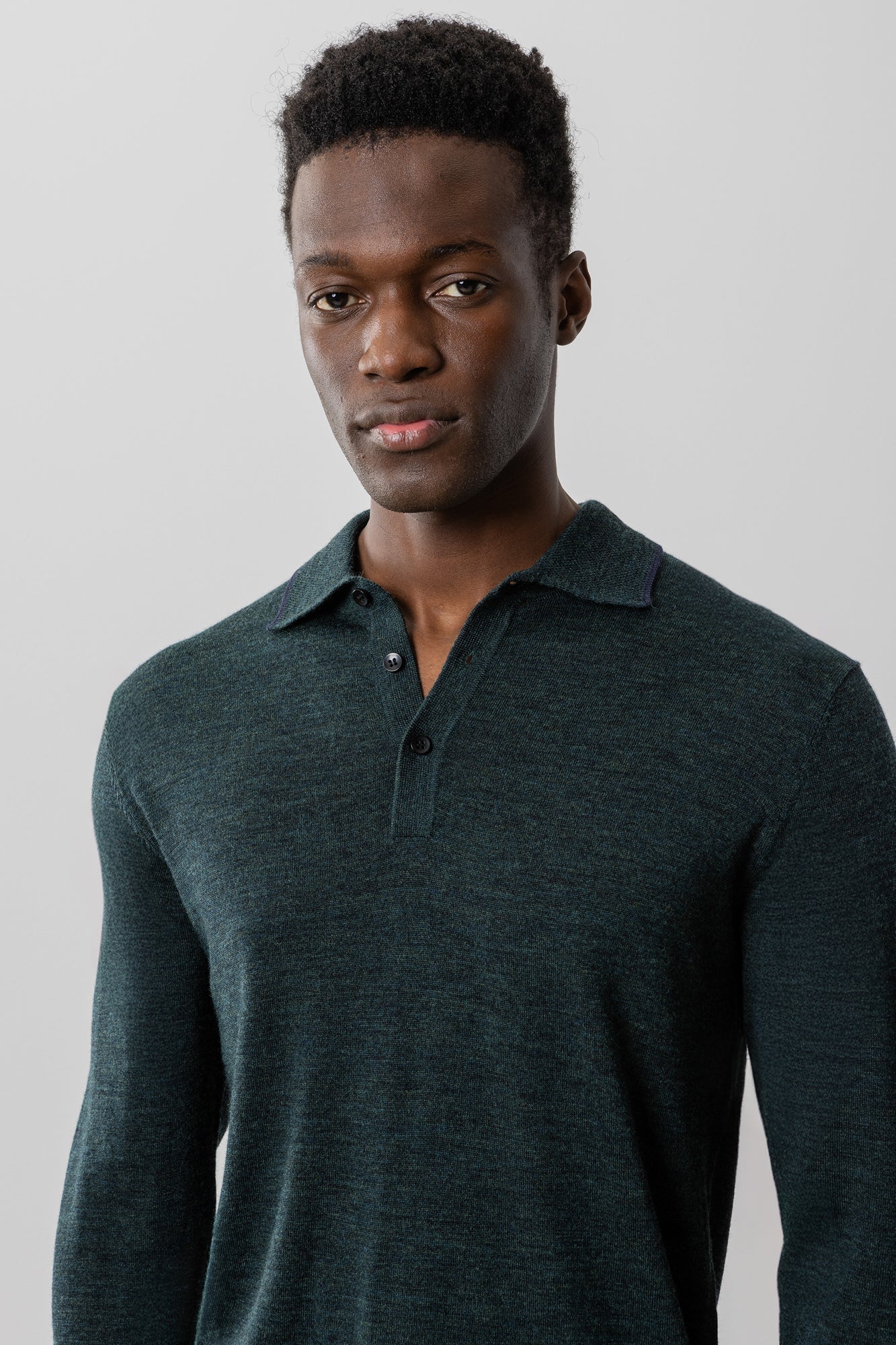 Polo à manches longues pour homme par Robert Barakett | RB41550 Roman Vert Foncé | Boutique Vvög, vêtements mode pour homme et femme