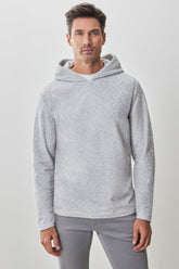 Coton ouaté rayé pour homme par Robert Barakett | RB51049 Ramsen Gris | Boutique Vvög, vêtements mode pour homme et femme