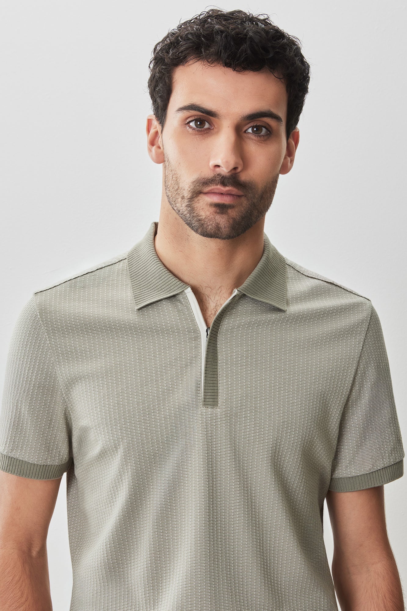 Polo à fermeture éclair recouverte pour homme par Robert Barakett | RB51084 Whistler Pastel | Boutique Vvög, vêtements mode pour homme et femme