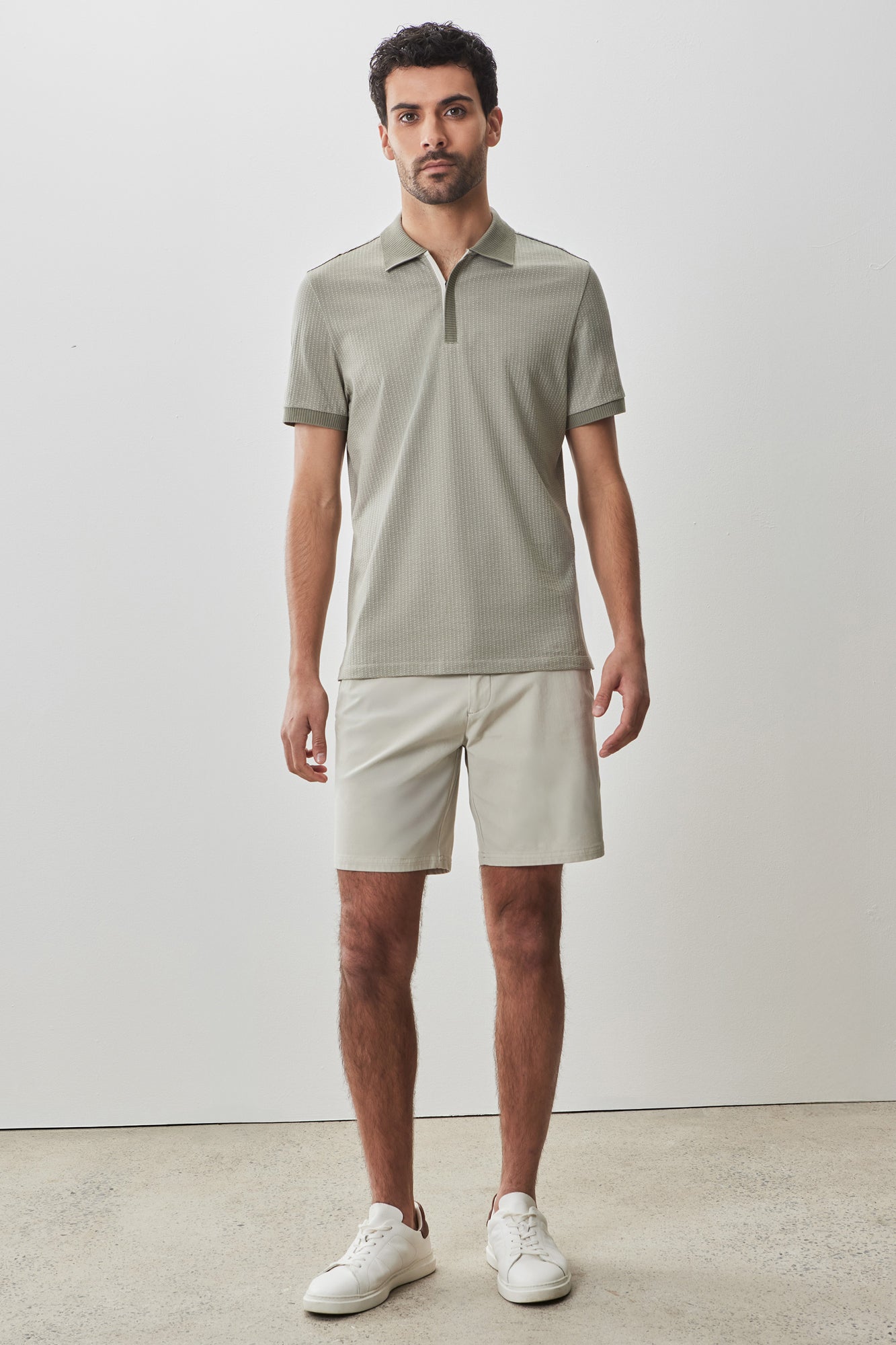 Polo à fermeture éclair recouverte pour homme par Robert Barakett | RB51084 Whistler Pastel | Boutique Vvög, vêtements mode pour homme et femme