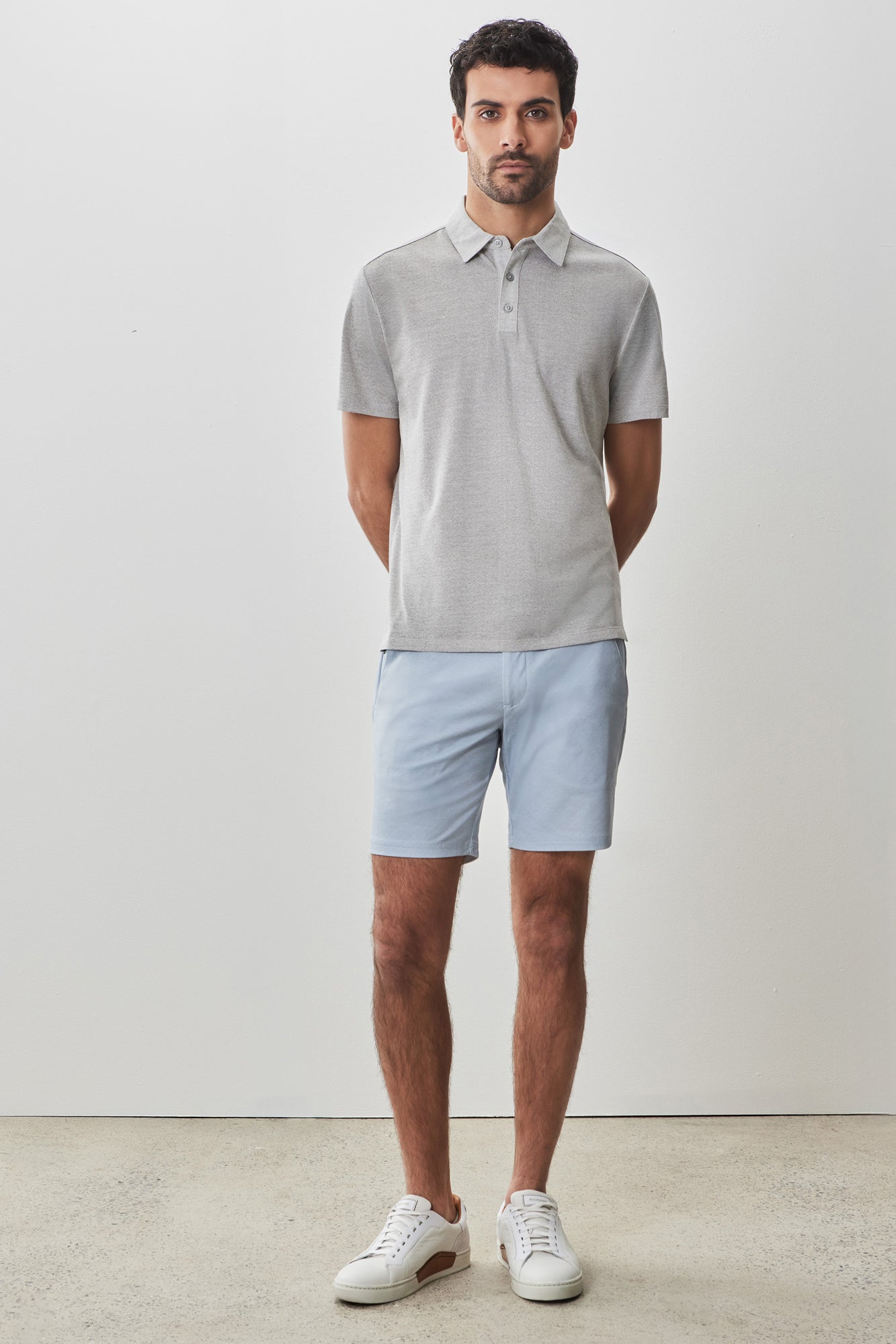 Polo pour homme par Robert Barakett | RB51107 Roscoe Gris | Boutique Vvög, vêtements mode pour homme et femme