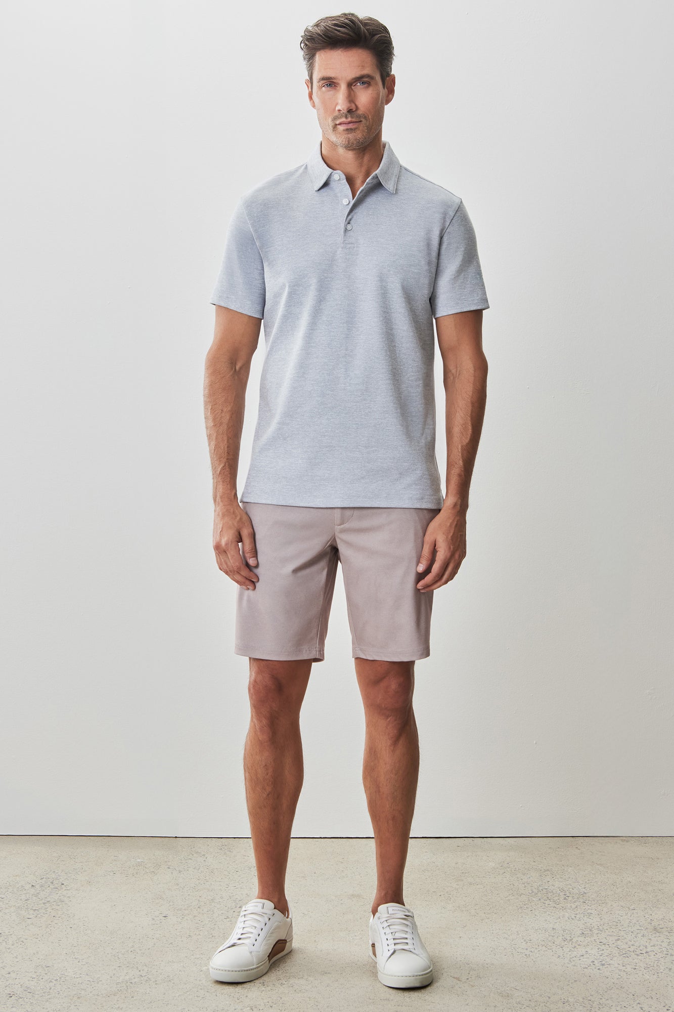 Polo pour homme par Robert Barakett | RB51110 Duke Gris Clair | Boutique Vvög, vêtements mode pour homme et femme