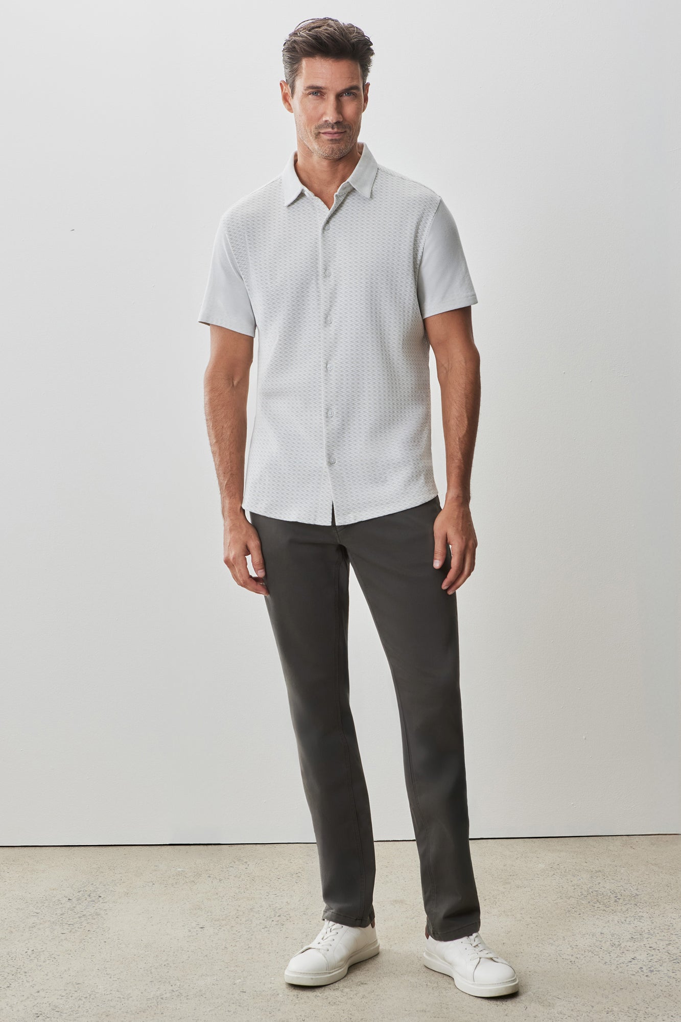 Chemise en tricot pour homme par Robert Barakett | RB51113 Booker Vert Dégradé | Boutique Vvög, vêtements mode pour homme et femme