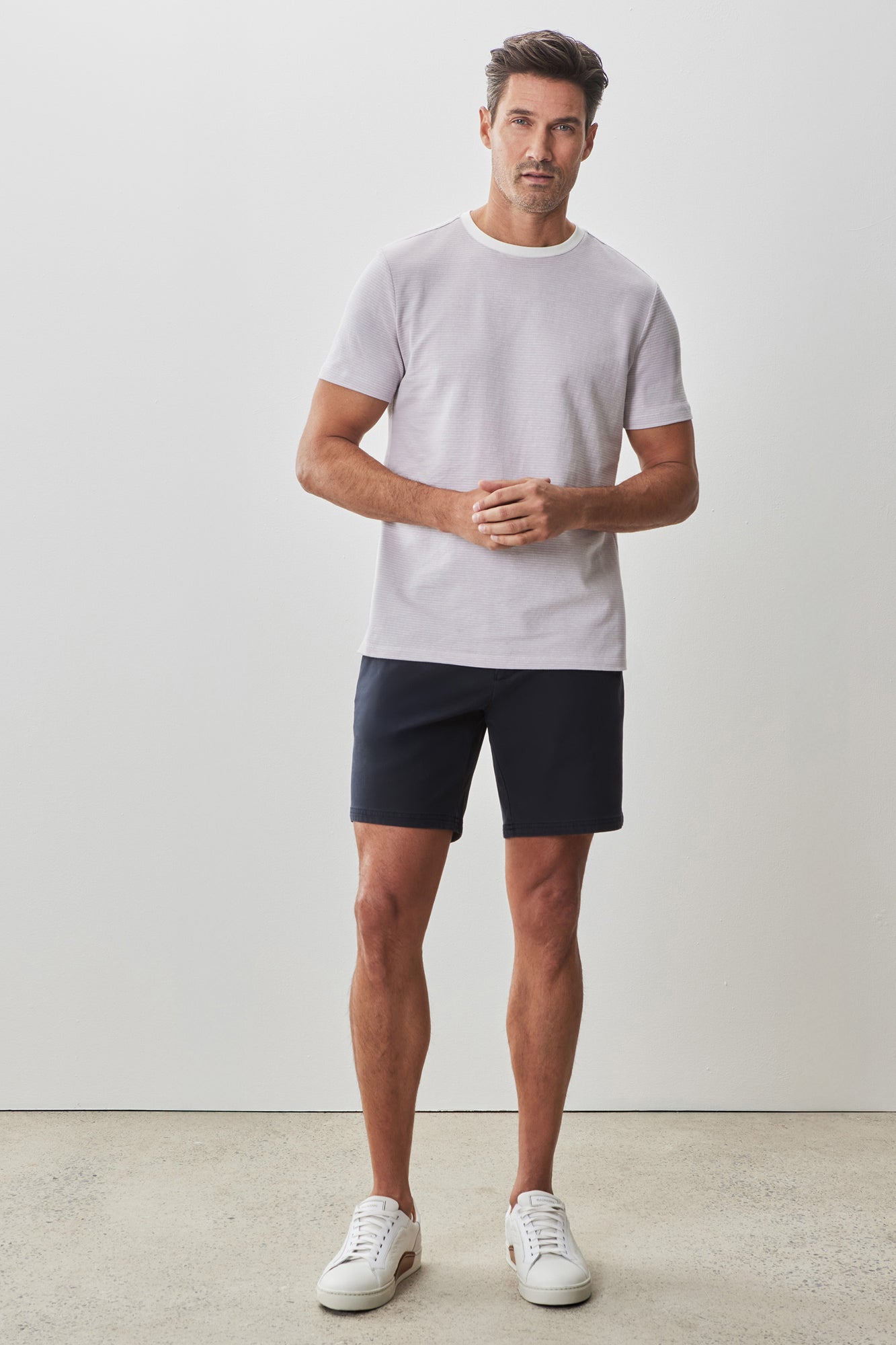 T-shirt col rond pour homme par Robert Barakett | RB51126 Fitch Lavande | Boutique Vvög, vêtements mode pour homme et femme