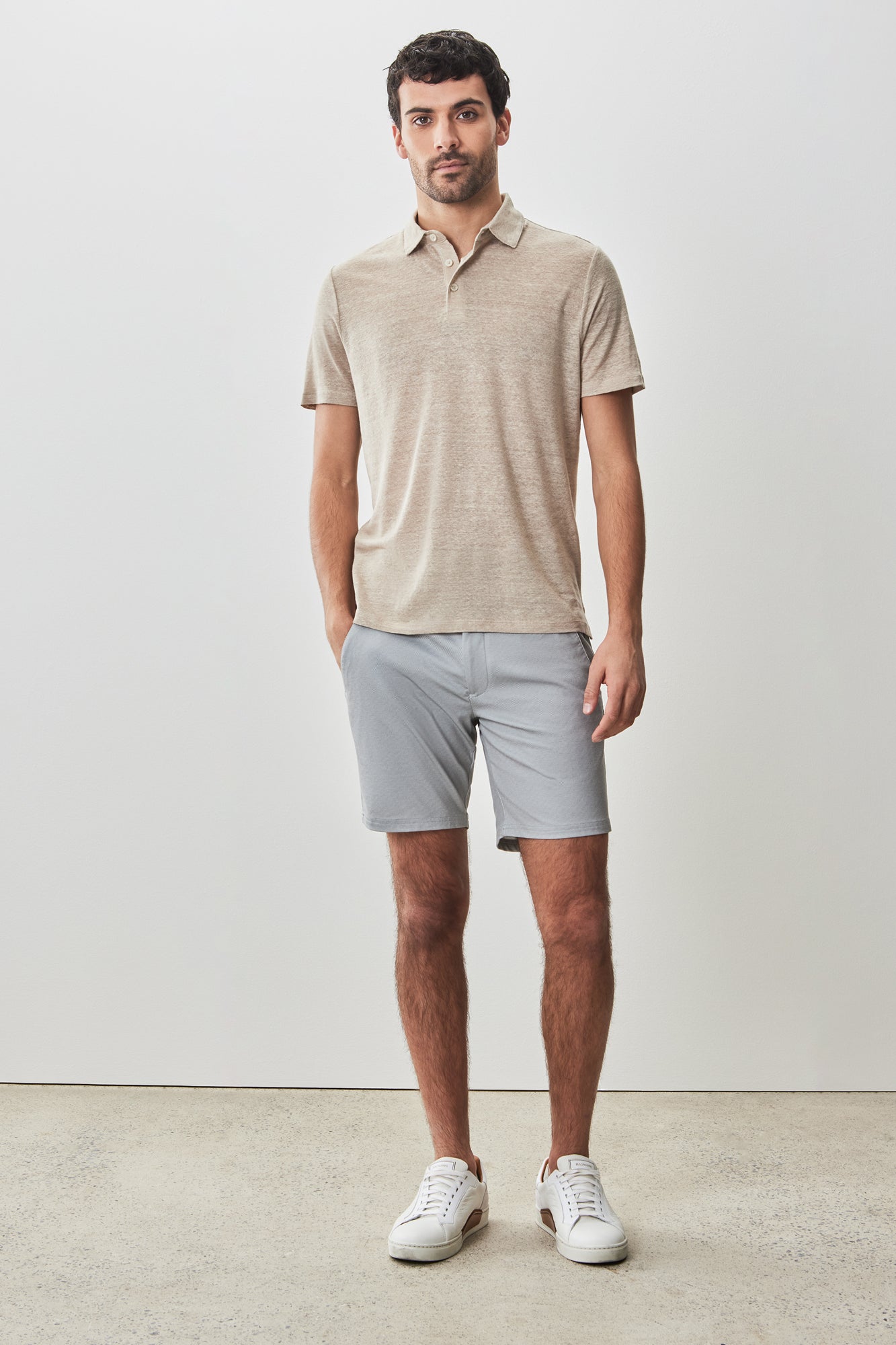 Polo pour homme par Robert Barakett | RB51171 Boyce Beige | Boutique Vvög, vêtements mode pour homme et femme