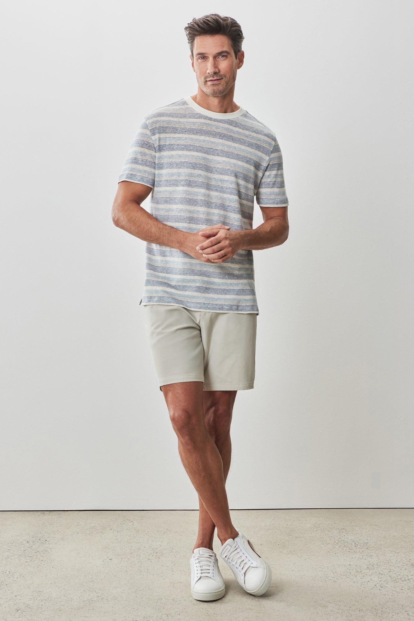 T-Shirt pour homme par Robert Barakett | RB51177 Masino Bleu | Boutique Vvög, vêtements mode pour homme et femme