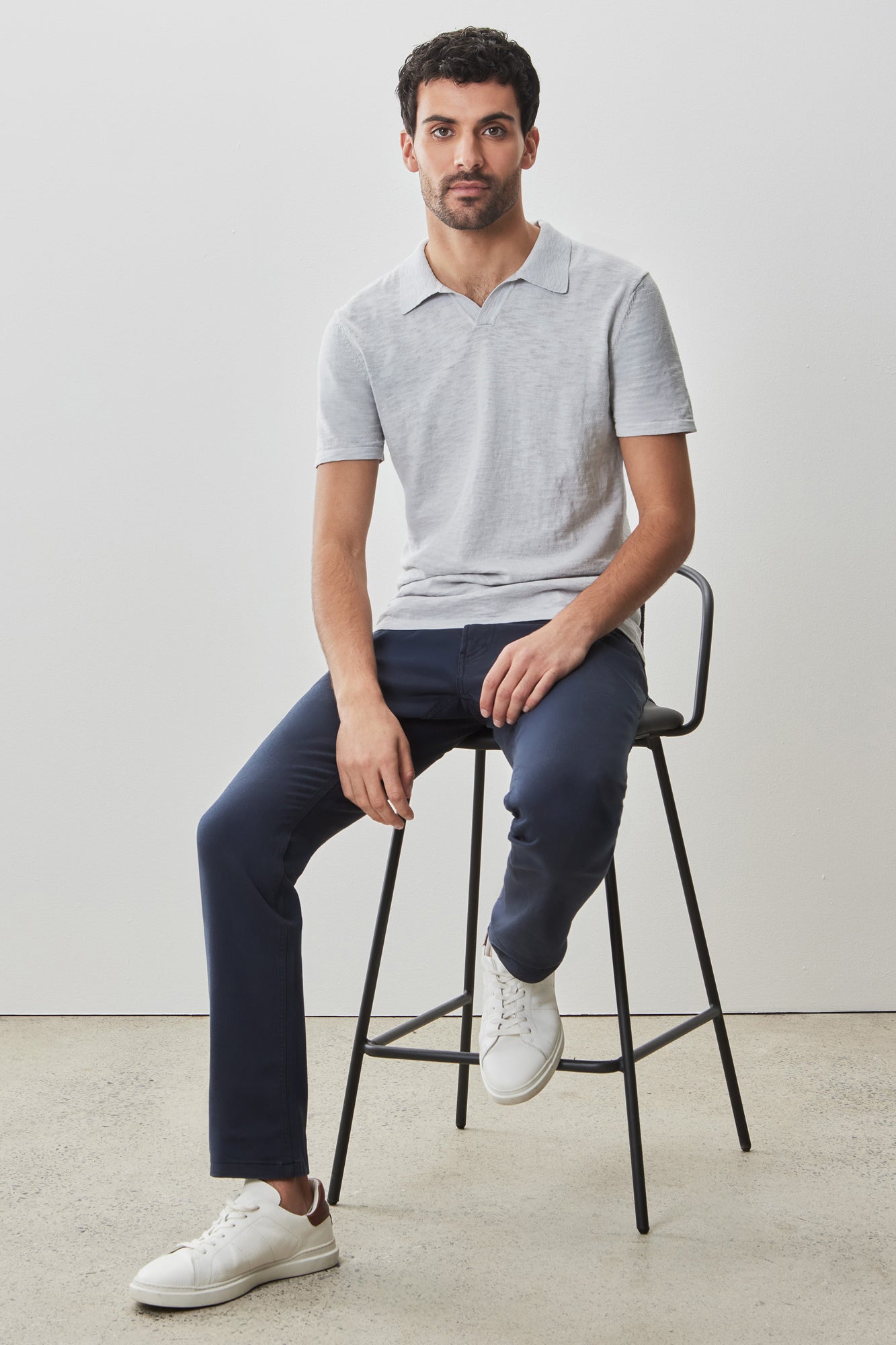 Polo à manches courtes pour homme par Robert Barakett | RB51196 South Shore Gris Clair | Boutique Vvög, vêtements mode pour homme et femme