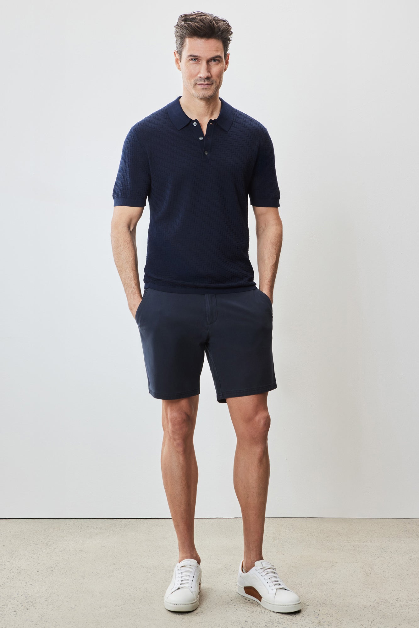 Polo à manches courtes pour homme par Robert Barakett | RB51204 Skelling Bleu Marine | Boutique Vvög, vêtements mode pour homme et femme