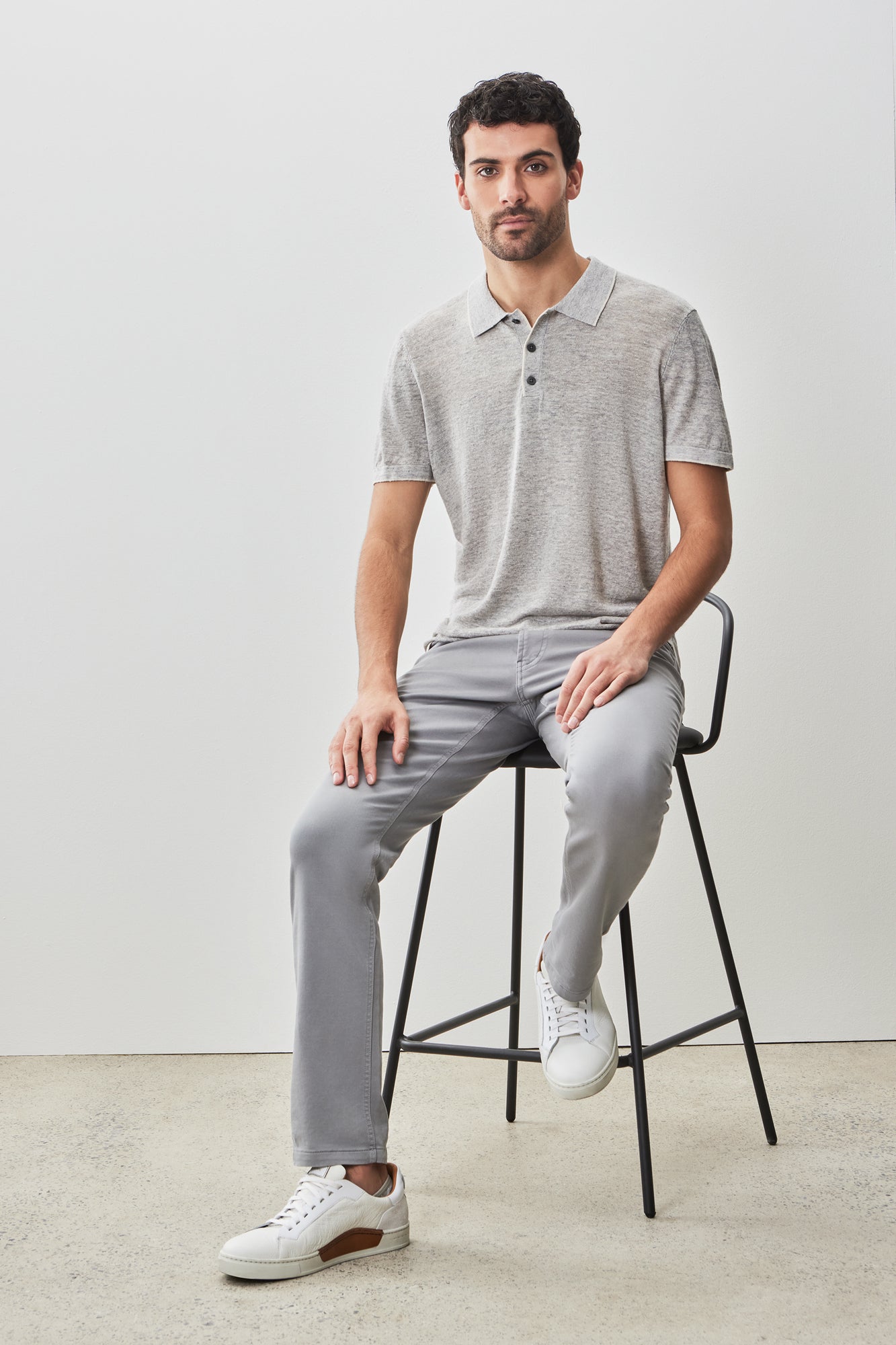 Polo pour homme par Robert Barakett | RB51207 Costa Gris | Boutique Vvög, vêtements mode pour homme et femme