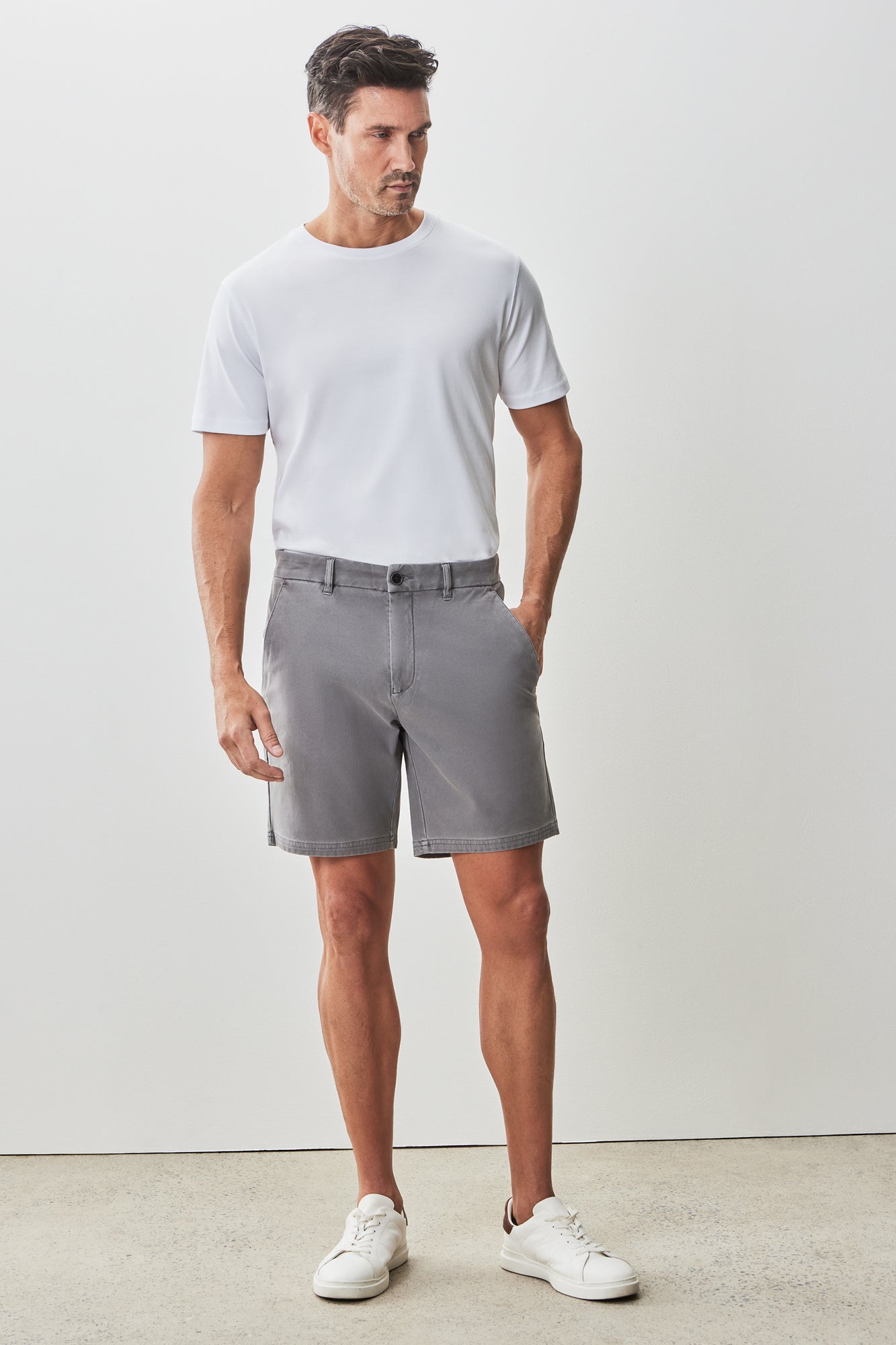 Short pour homme par Robert Barakett | RB51218 Ernie Gris | Boutique Vvög, vêtements mode pour homme et femme