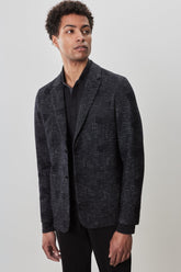 Veston en tricot jacquard à carreaux pour homme par Robert Barakett | RB52242 Murphy Noir | Boutique Vvög, vêtements mode pour homme et femme