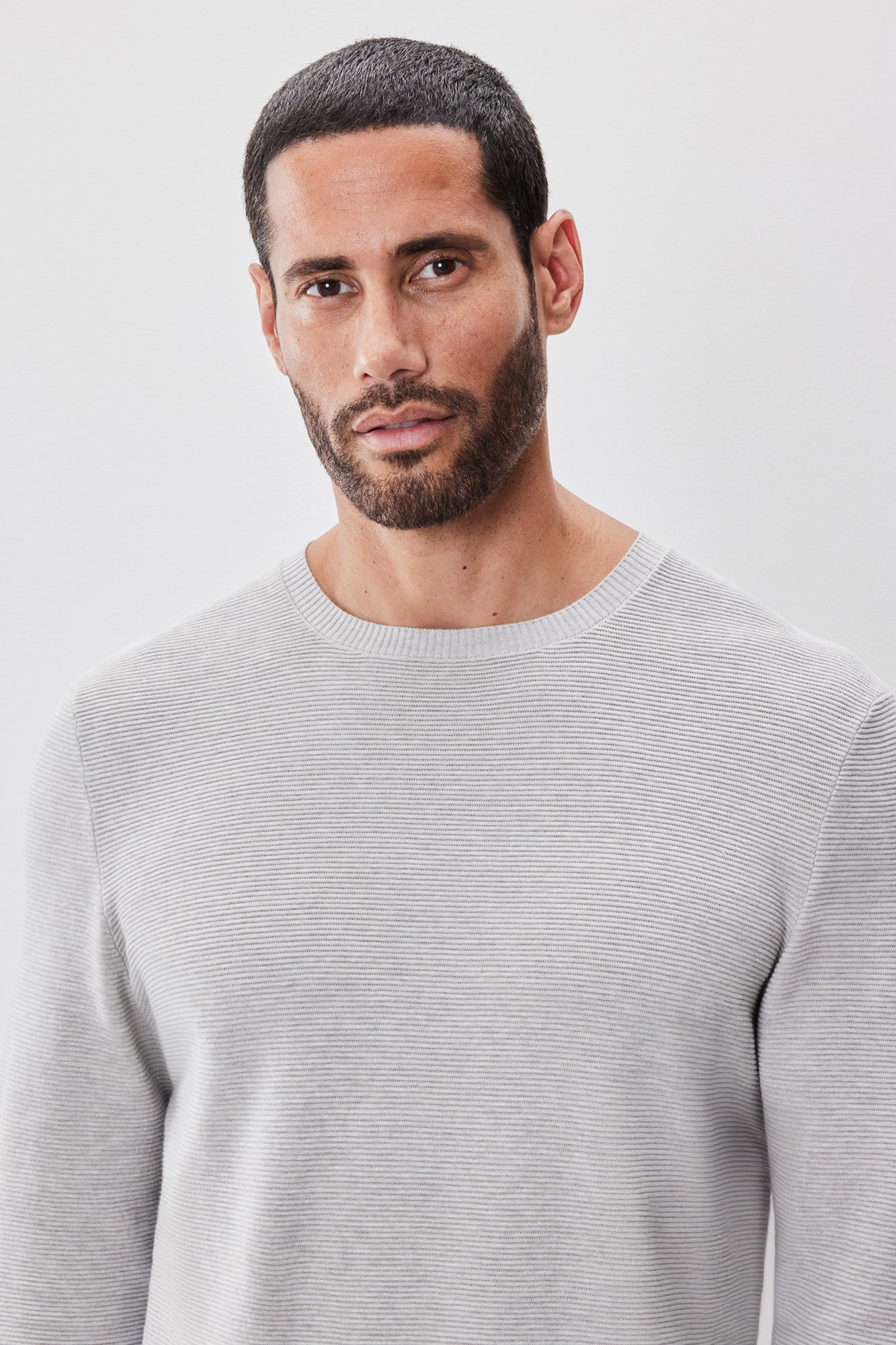 Chandail à manches longues col rond pour homme par Robert Barakett | Enrique RB52270 Gris Clair | Boutique Vvög, vêtements mode pour homme et femme