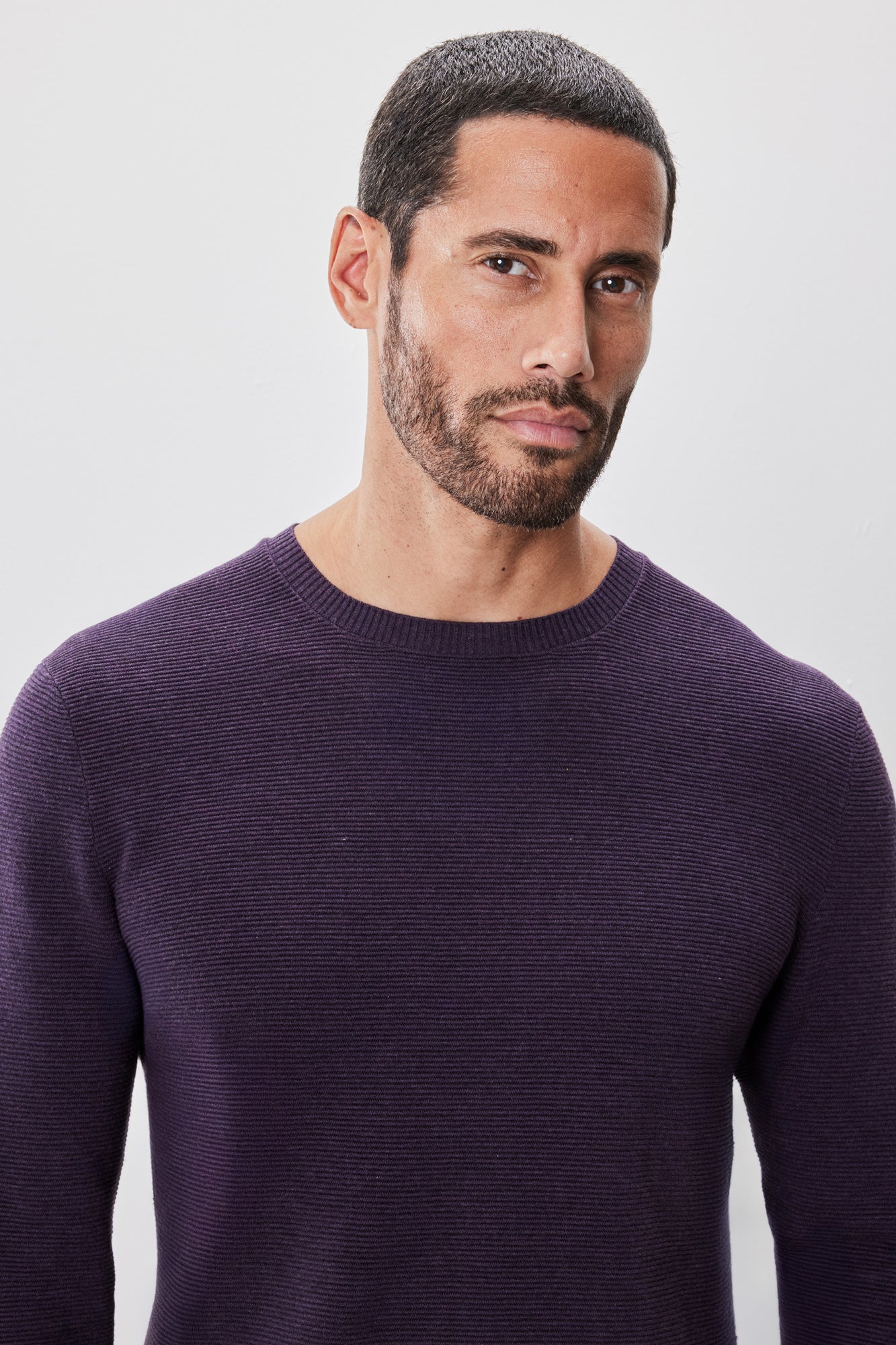 Chandail à manches longues col rond pour homme par Robert Barakett | Enrique RB52270 Violet | Boutique Vvög, vêtements mode pour homme et femme