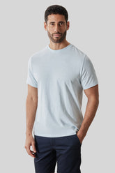 T-Shirt slub pour homme par Robert Barakett | RB61127 Brightwood Brume Bleue | Boutique Vvög, vêtements mode pour homme et femme