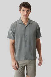 Chemise col resort pour homme par Robert Barakett | RB61176 Kaezor Olive Crépuscule | Boutique Vvög, vêtements mode pour homme et femme