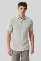 Polo col texturé pour homme par Robert Barakett | RB61210 Georgia Pierre De Lune | Boutique Vvög, vêtements mode pour homme et femme