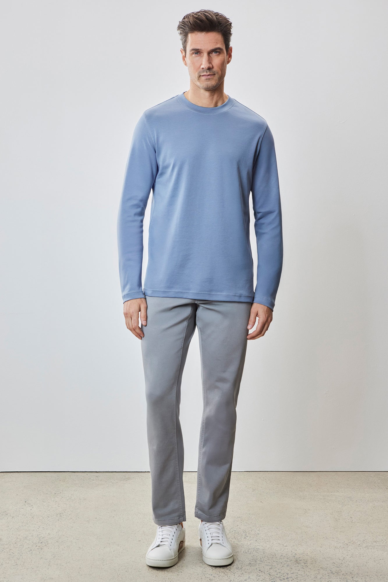 Chandail col rond pour homme par Robert Barakett | RB82247 Georgia Métallique | Boutique Vvög, vêtements mode pour homme et femme
