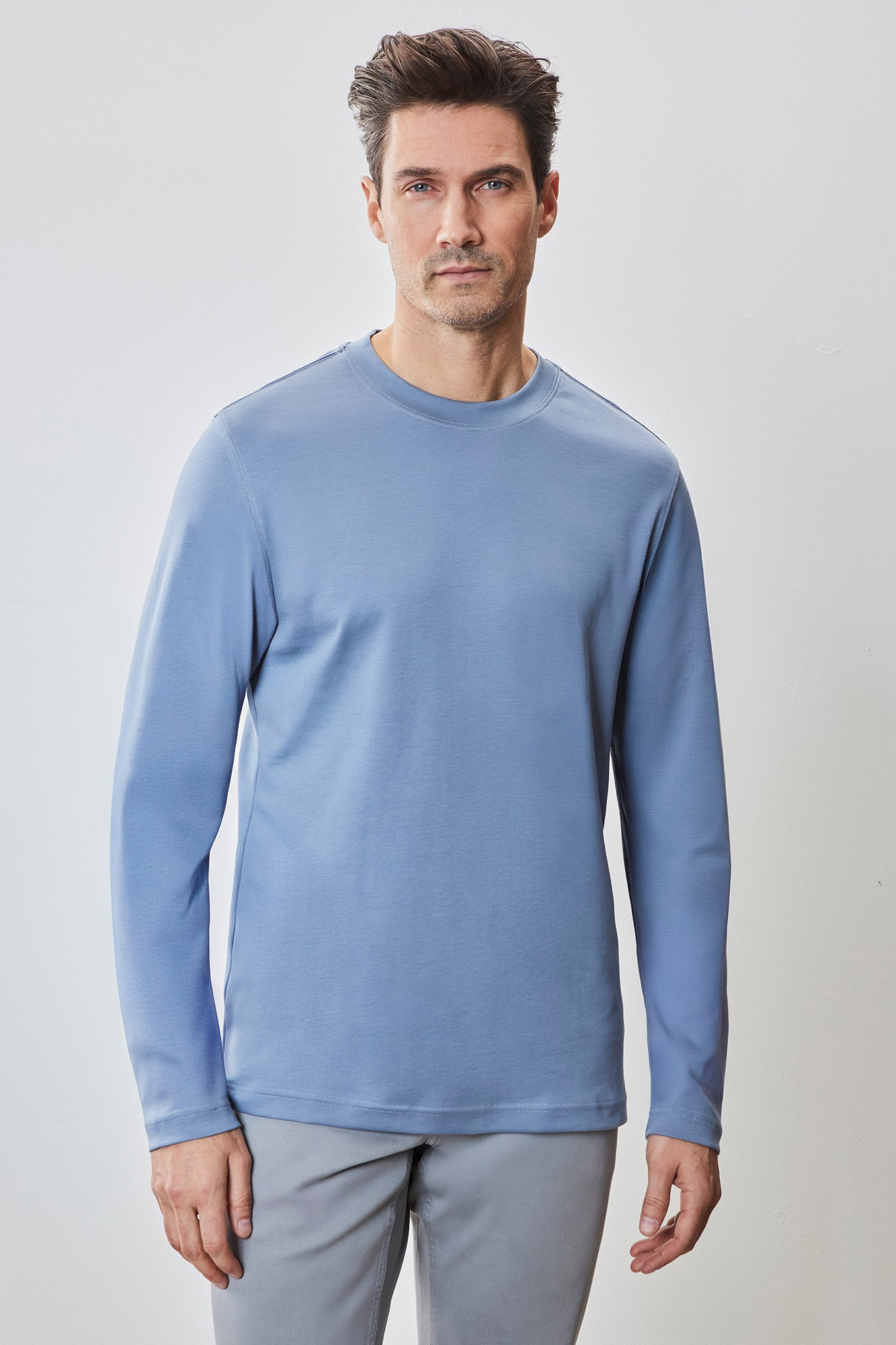 Chandail col rond pour homme par Robert Barakett | RB82247 Georgia Métallique | Boutique Vvög, vêtements mode pour homme et femme