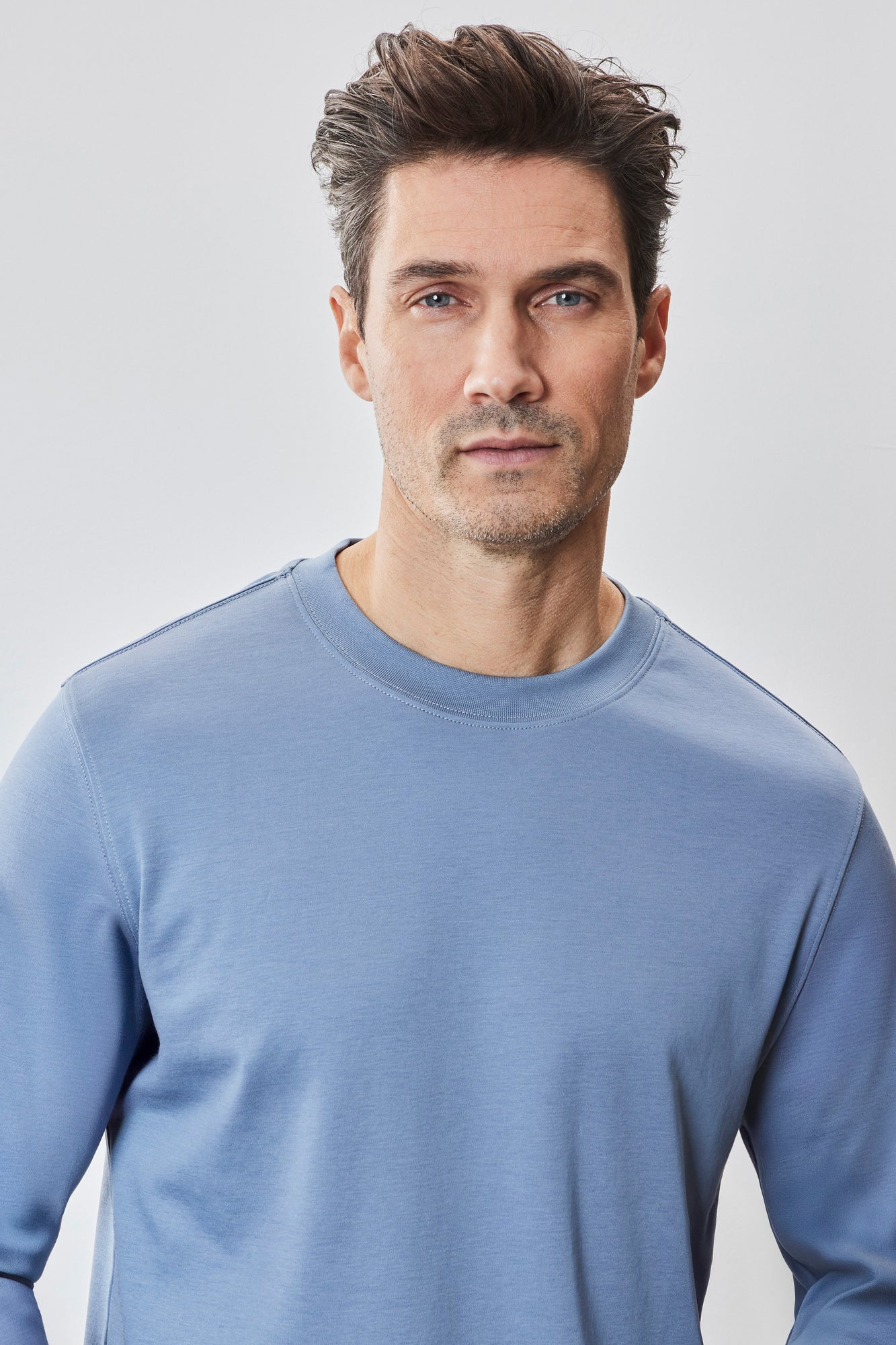 Chandail col rond pour homme par Robert Barakett | RB82247 Georgia Métallique | Boutique Vvög, vêtements mode pour homme et femme