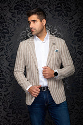 Veston pour homme par Au Noir | REMY Beige | Boutique Vvög, inventaire complet de la marque Au Noir