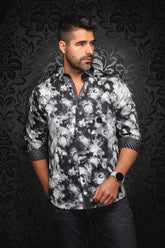 Chemise manches longues pour homme par Au Noir | ROSARUGOSA Noir Blanc | Boutique Vvög, inventaire complet de la marque Au Noir