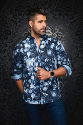 Chemise manches longues pour homme par Au Noir | ROSARUGOSA Marine | Boutique Vvög, inventaire complet de la marque Au Noir