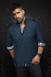 Chemise manches longues en Knit pour homme par Au Noir | ROWAN Marine | Boutique Vvög, inventaire complet de la marque Au Noir