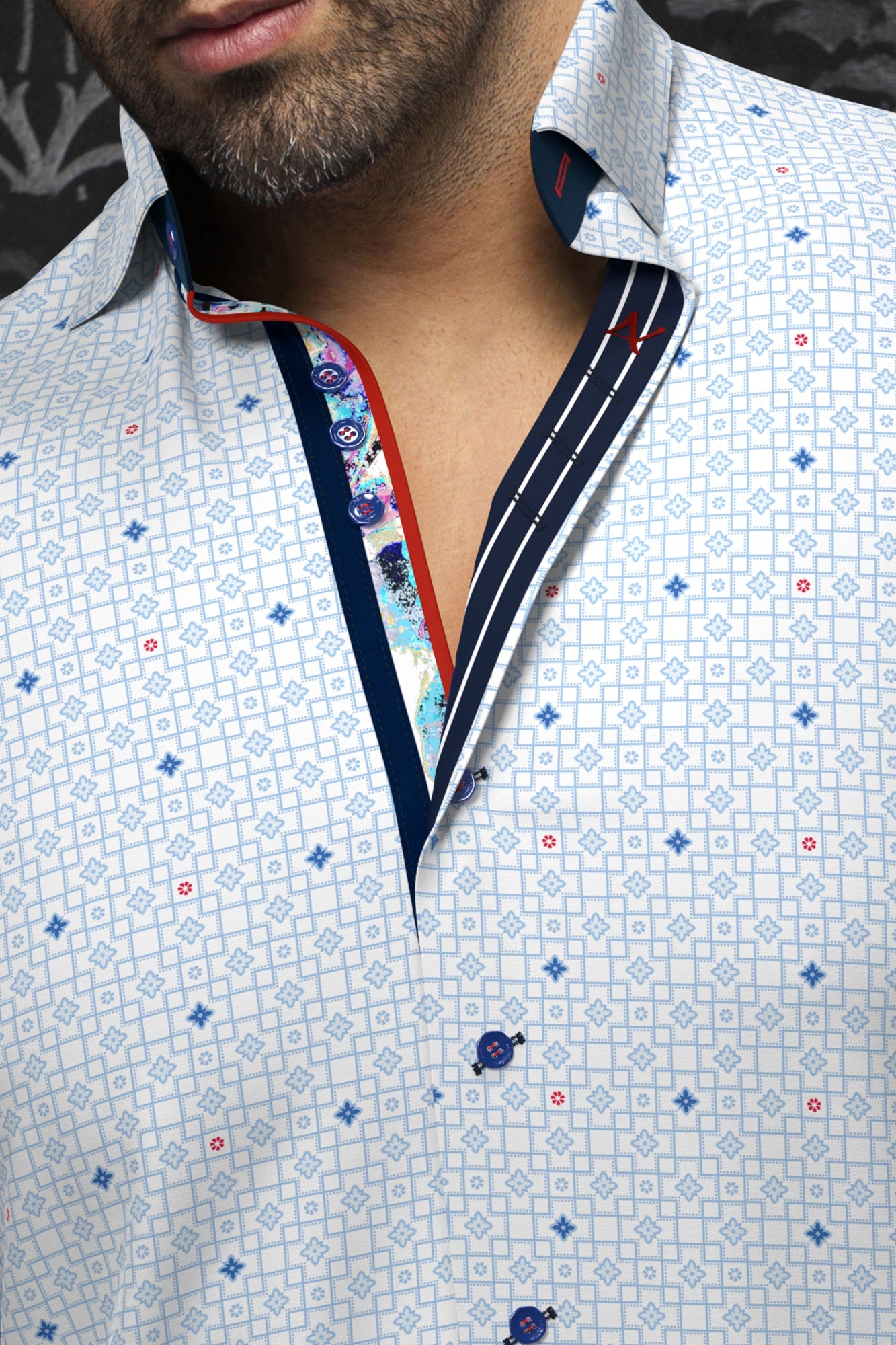 Chemise manches longues en Knit pour homme par Au Noir | ROWAN Blanc | Boutique Vvög, inventaire complet de la marque Au Noir