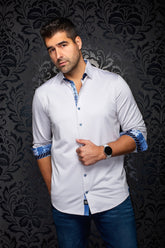 Chemise manches longues en Knit extensible pour homme par Au Noir | SANDSTORM Sable | Boutique Vvög, inventaire complet de la marque Au Noir