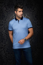 Polo pour homme par Au Noir | SEACLIFF Bleu Pâle | Boutique Vvög, inventaire complet de la marque Au Noir
