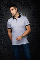Polo pour homme par Au Noir | SEACLIFF Blanc Noir | Boutique Vvög, inventaire complet de la marque Au Noir