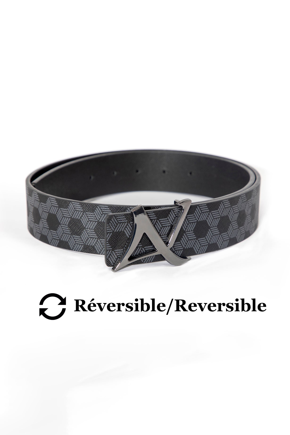 Ceinture pour homme par Au Noir | SHELBY Noir Métal | Boutique Vvög, inventaire complet de la marque Au Noir