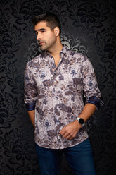 Chemise manches longues en Knit extensible pour homme par Au Noir | SIENNA Pierre | Boutique Vvög, inventaire complet de la marque Au Noir