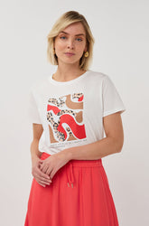 T-Shirt pour femme par Esqualo | SP2605014 Blanc Cassé Chili | Boutique Vvög, vêtements mode pour homme et femme