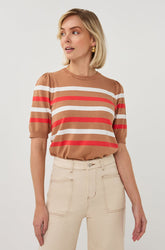 T-Shirt pour femme par Esqualo | SP2607010 Cappuccino | Boutique Vvög, vêtements mode pour homme et femme
