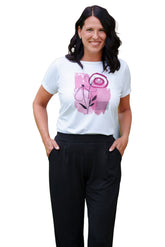 T-Shirt pour femme par Rien ne se perd, tout se crée | Tiki Aquarelle Fleurie | Boutique Vvög, vêtements mode pour homme et femme